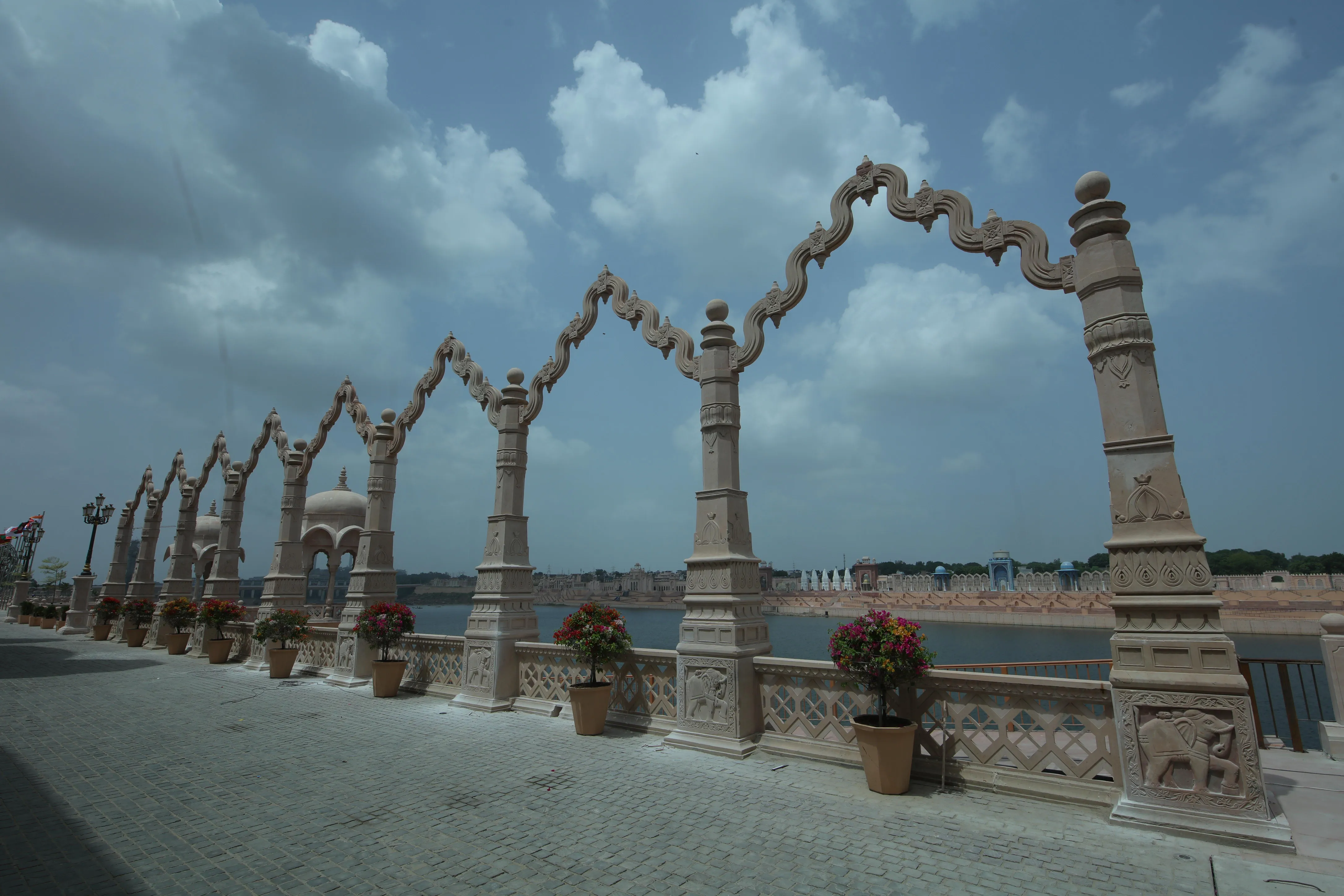 Series of carved stone arches