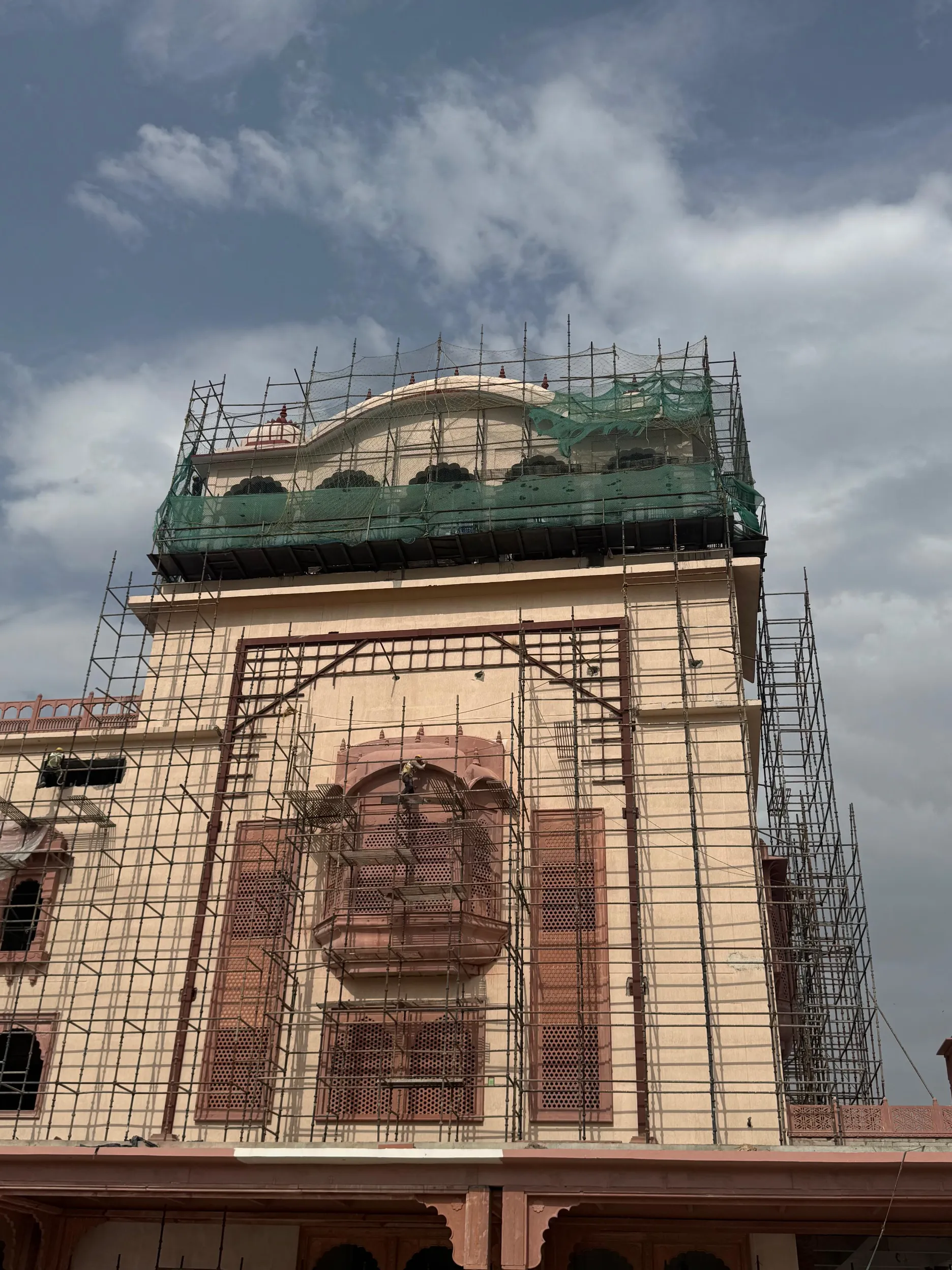 Station tower with carved sandstone panels – Jaipur Junction Redevelopment, Jaipur