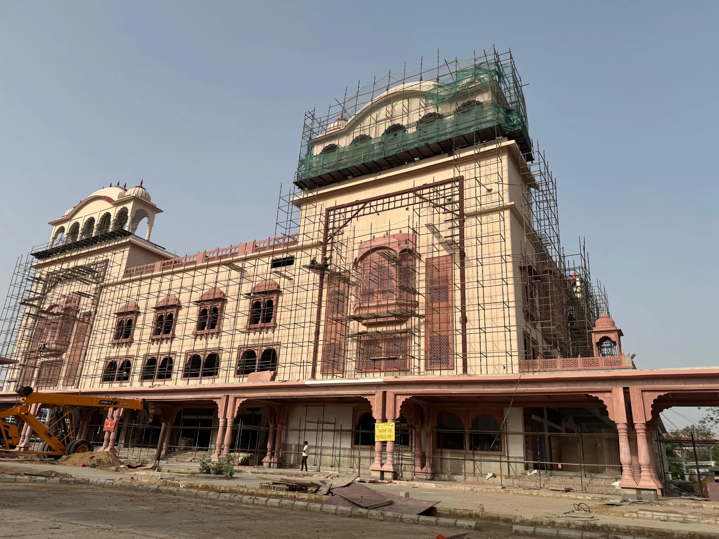 Station front façade nearing completion – Jaipur Junction Redevelopment, Jaipur