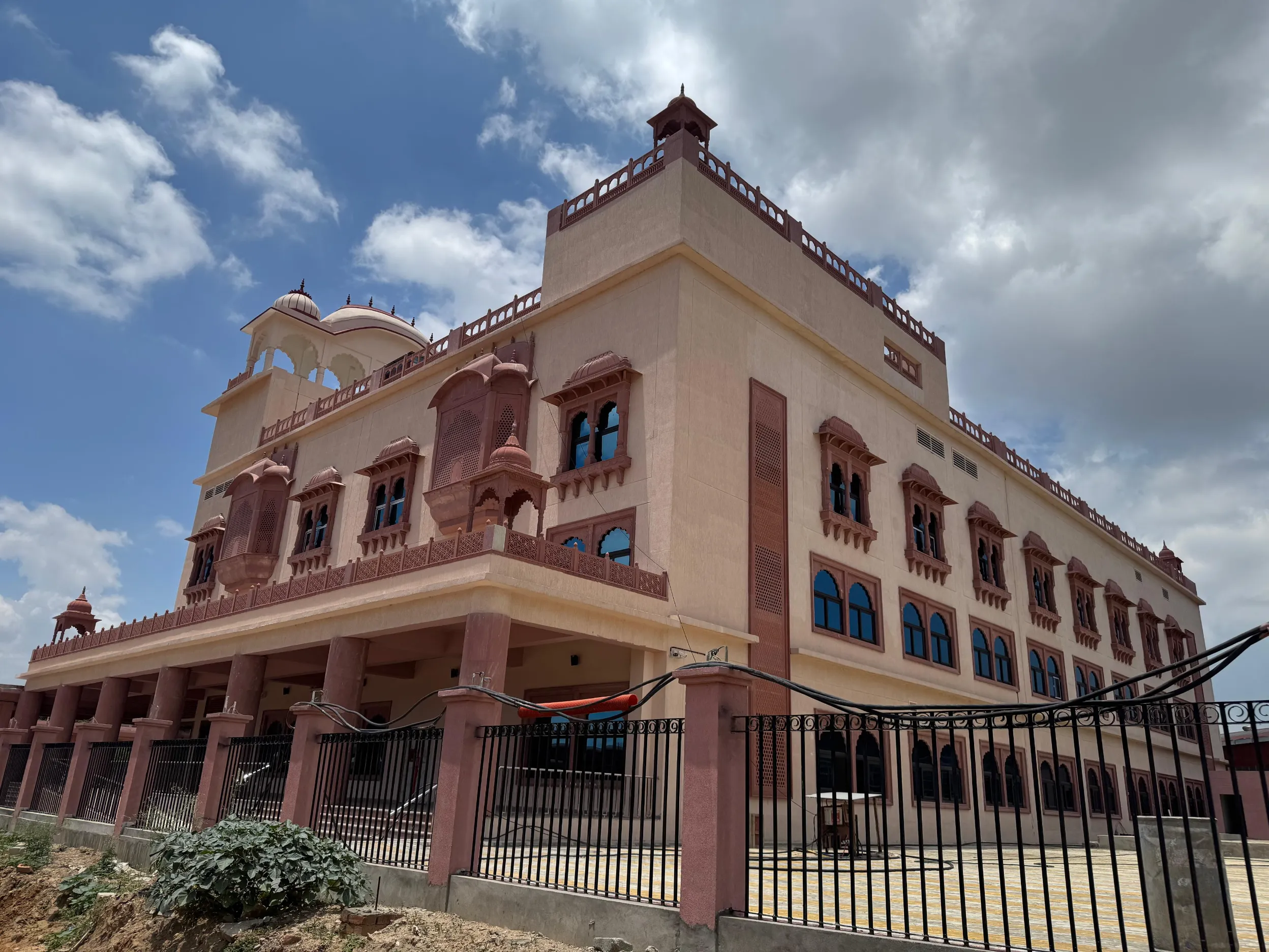 Station building with arched sandstone arcade – Jaipur Junction Redevelopment, Jaipur