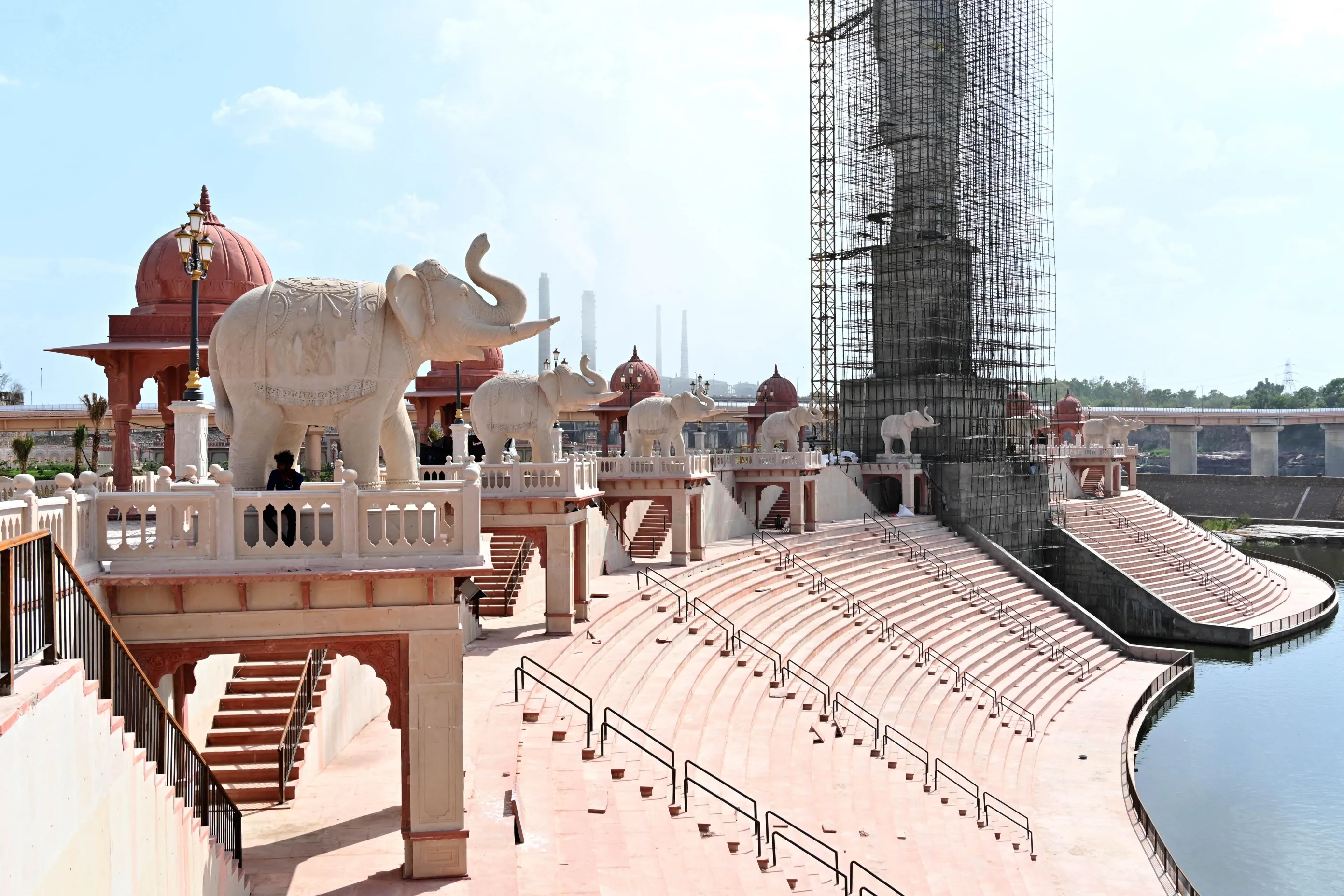 Kota Riverfront — Singh Chowk, Kota during construction, photo 1