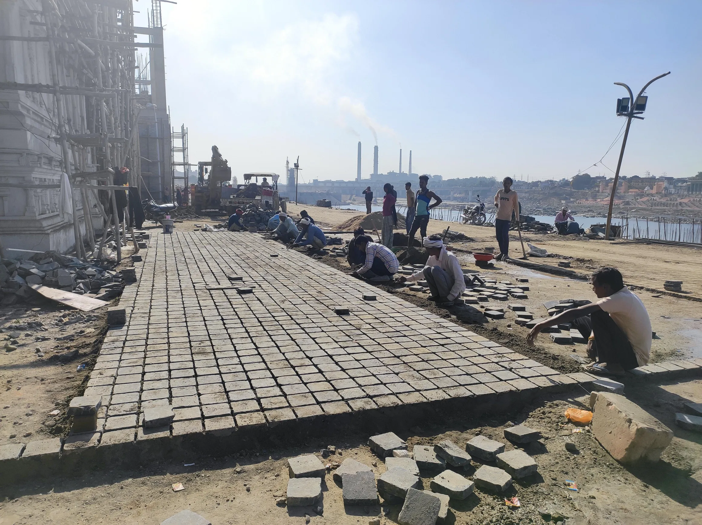 Kota Riverfront — Singh Chowk, Kota during construction, photo 3