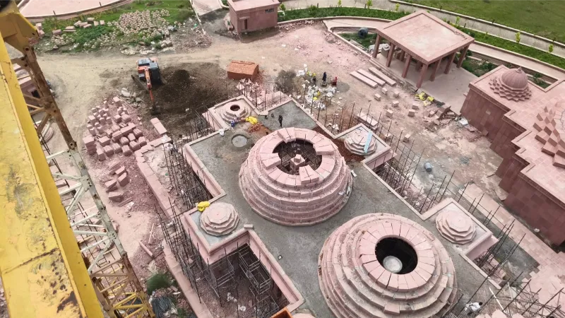 Sant Ravidas Temple — Sagar during construction, photo 4